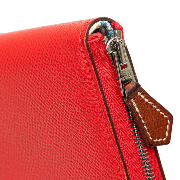 Herms Azap Compact Silk In Silver Hardware Bifold